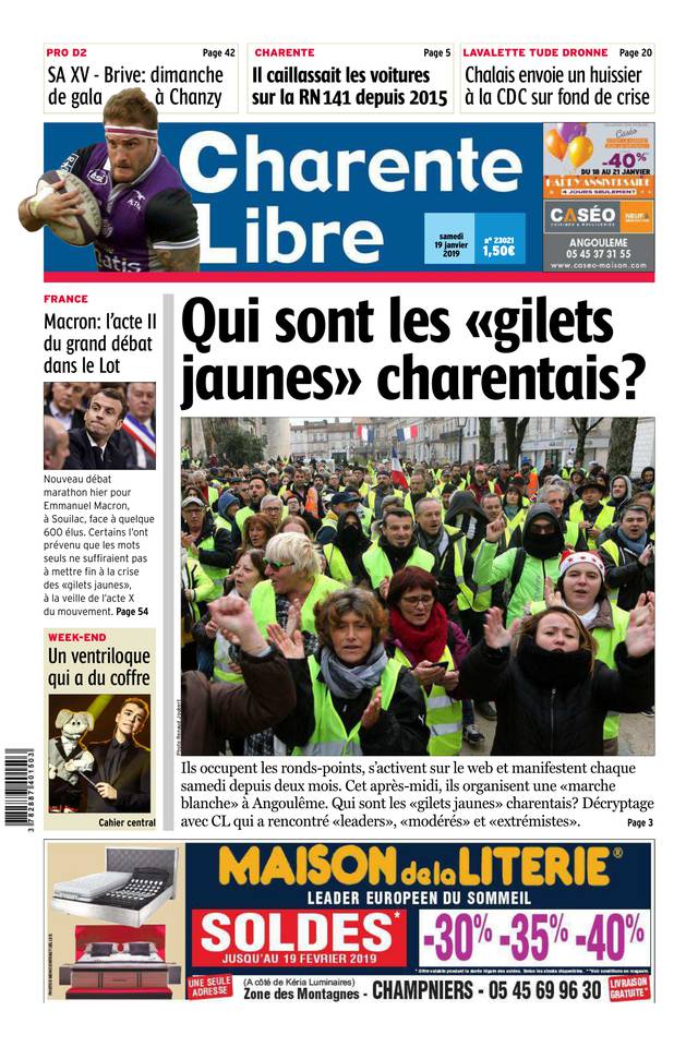 Charente Libre 19 janvier 2019 Abonnement Charente Libre Pas Cher avec BOUQUET INFO ePresse.fr