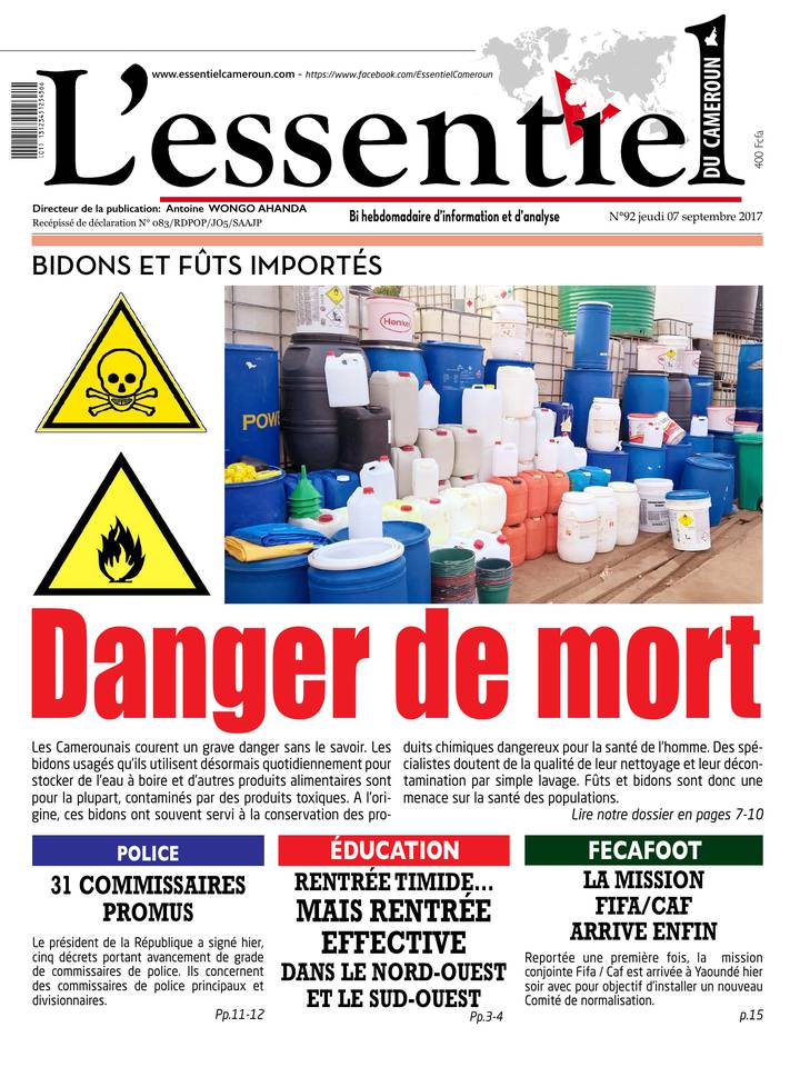 L'essentiel du Cameroun 07 septembre 2017 L'essentiel du Cameroun du 07 septembre 2017