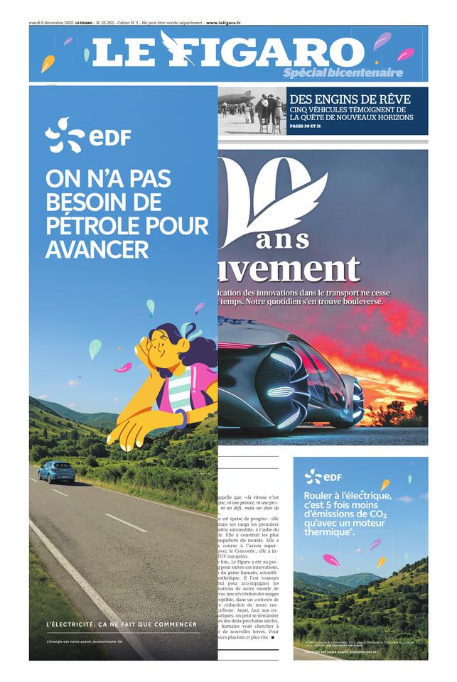 200 ans du Figaro Une du 9 décembre 2025