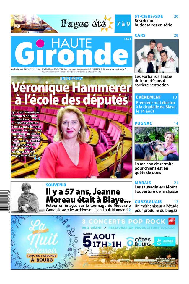 Haute Gironde 04 août 2017 Haute Gironde du 04 août 2017 à télécharger sur iPad