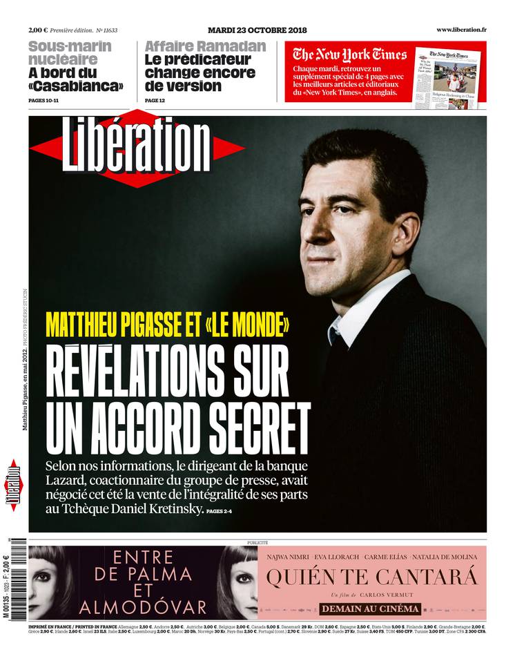 Libération 23 octobre 2018 Libération du 23 octobre 2018 à télécharger sur iPad