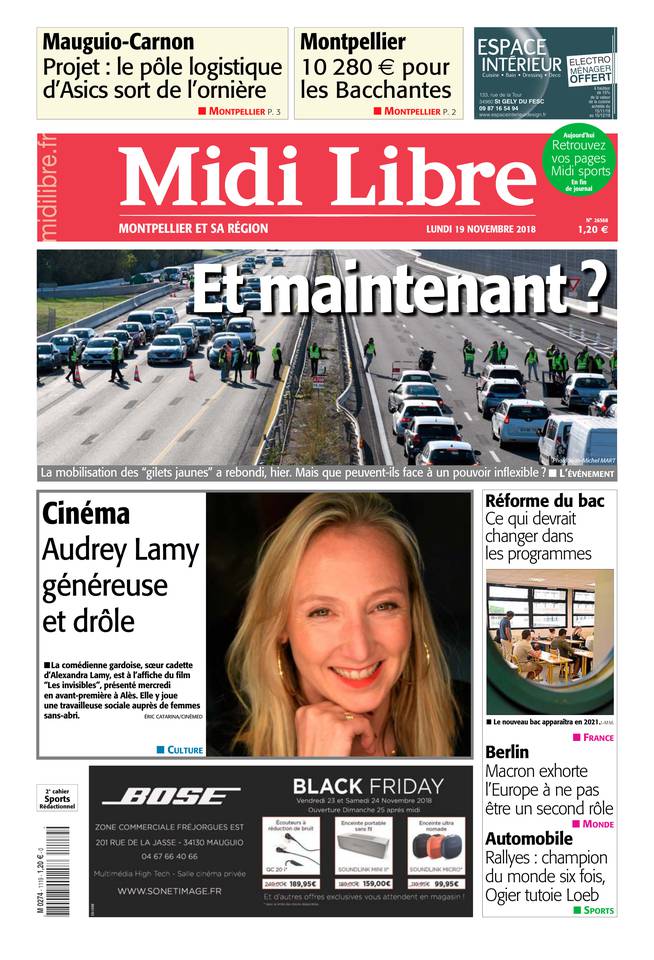 Midi Libre 19 novembre 2018 Midi Libre du 19 novembre 2018 à télécharger sur iPad