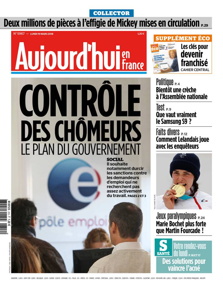 Aujourd'hui en France 19 mars 2018 Aujourd'hui en France du 19 mars 2018 à télécharger sur iPad