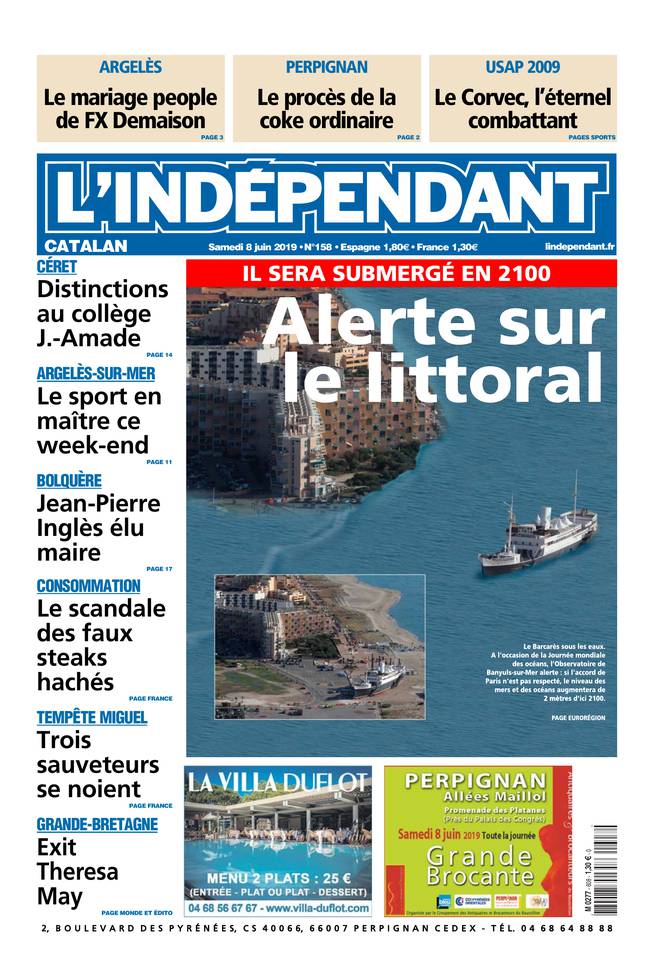 L'Indépendant 08 juin 2019 L'Indépendant du 08 juin 2019 à télécharger sur iPad