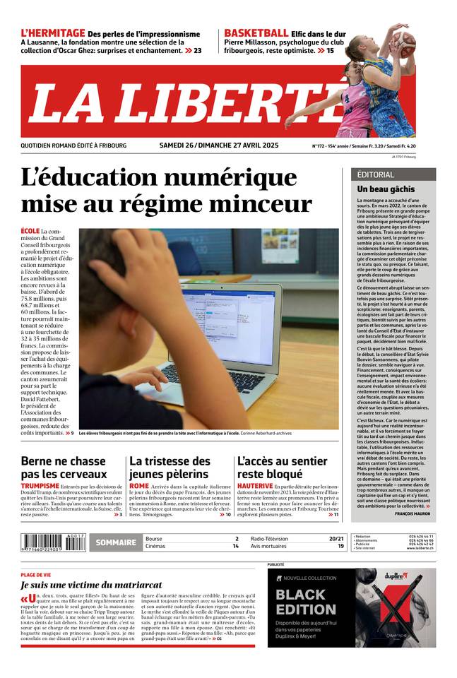 Couverture du magazine en date du 2025-04-26