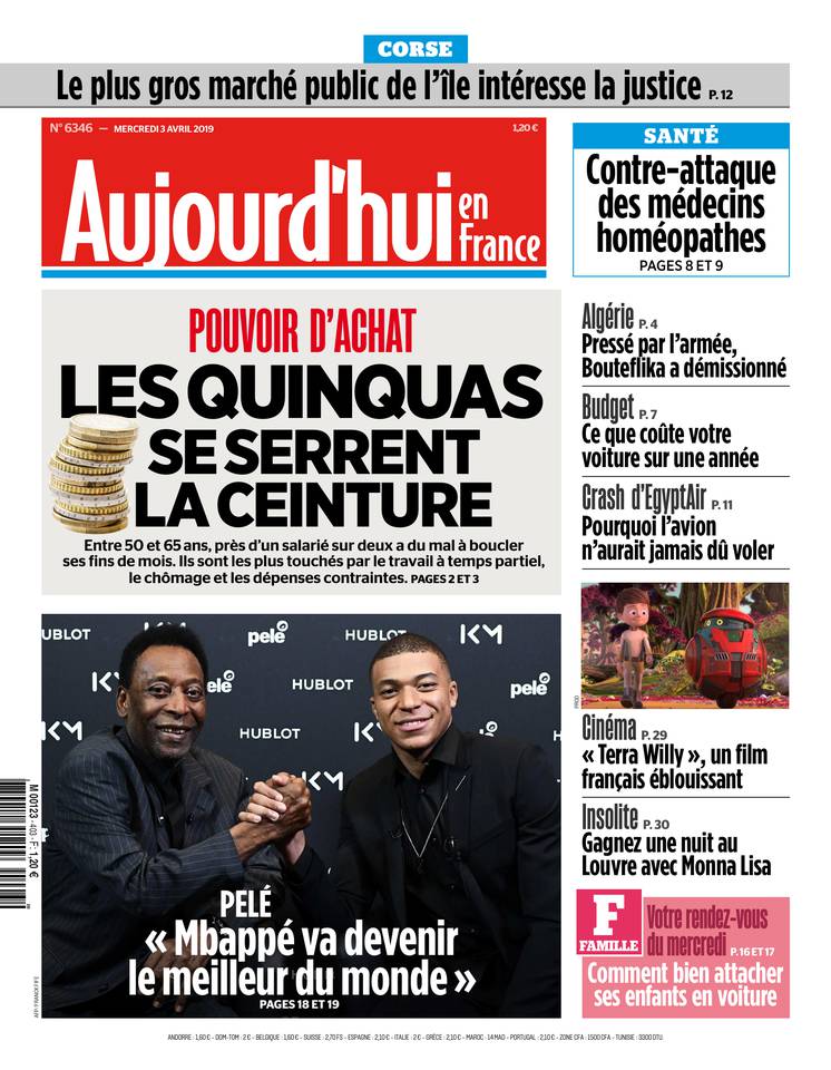 Aujourd'hui en France 03 avril 2019 Aujourd'hui en France du 03 avril 2019 à télécharger sur iPad