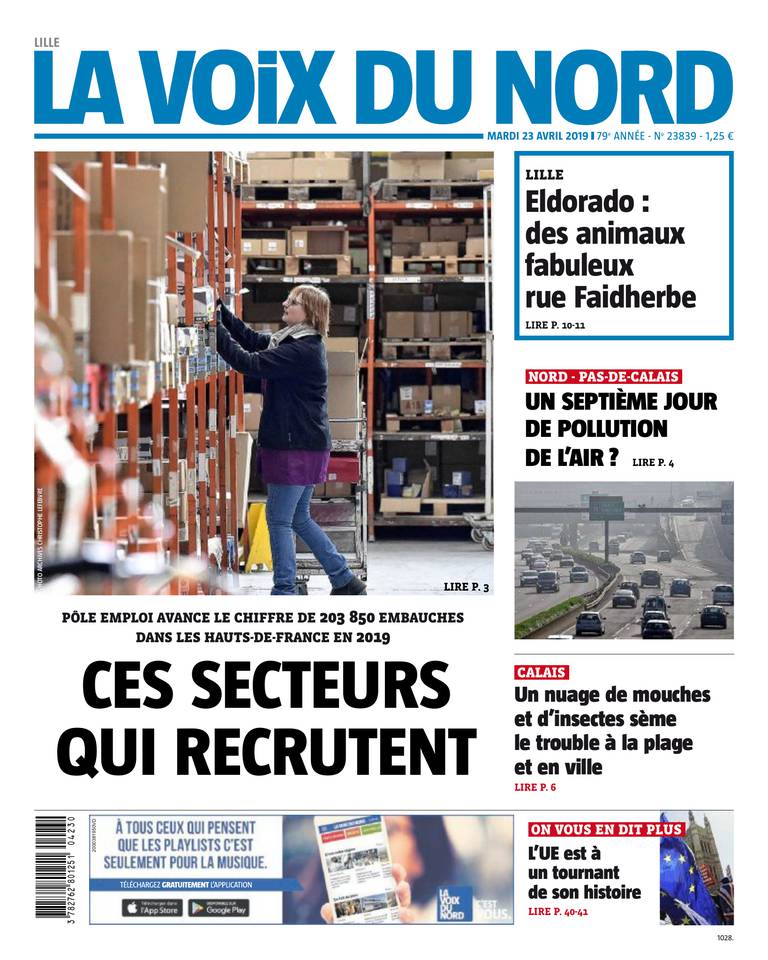 La Voix du Nord 23 avril 2019 La Voix du Nord du 23 avril 2019 à télécharger sur iPad