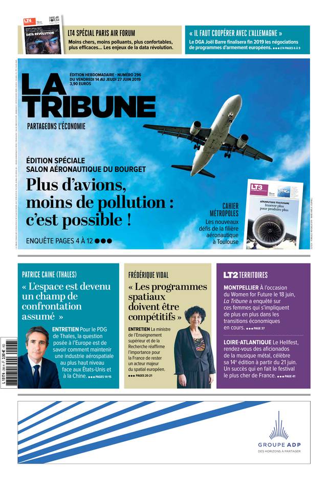 La Tribune Hebdomadaire 14 juin 2019 Abonnement à La Tribune Hebdo Pas Cher avec le BOUQUET ePresse.fr