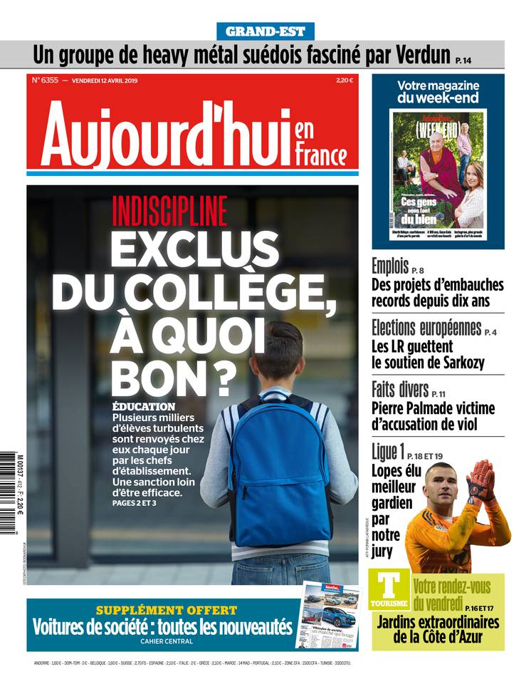 Aujourd'hui en France 12 avril 2019 Aujourd'hui en France du 12 avril 2019 à télécharger sur iPad