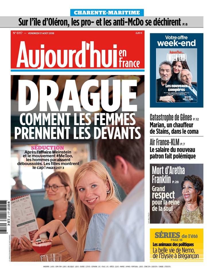 Aujourd'hui en France 17 août 2018 Aujourd'hui en France du 17 août 2018 à télécharger sur iPad