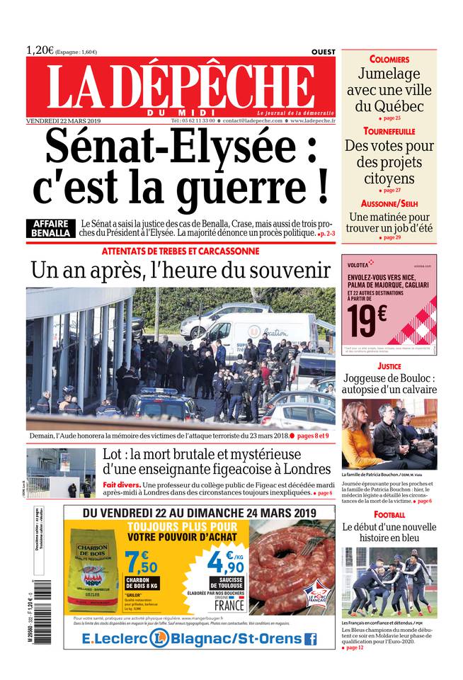 La Dépêche du Midi 22 mars 2019 Abonnement à La Dépêche du Midi Pas Cher avec le BOUQUET ePresse.fr