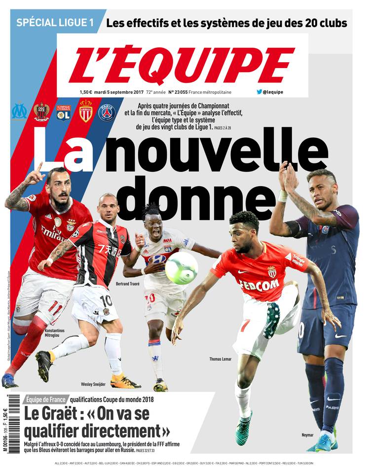 L'Équipe 05 septembre 2017 L'Équipe du 05 septembre 2017 à télécharger sur iPad