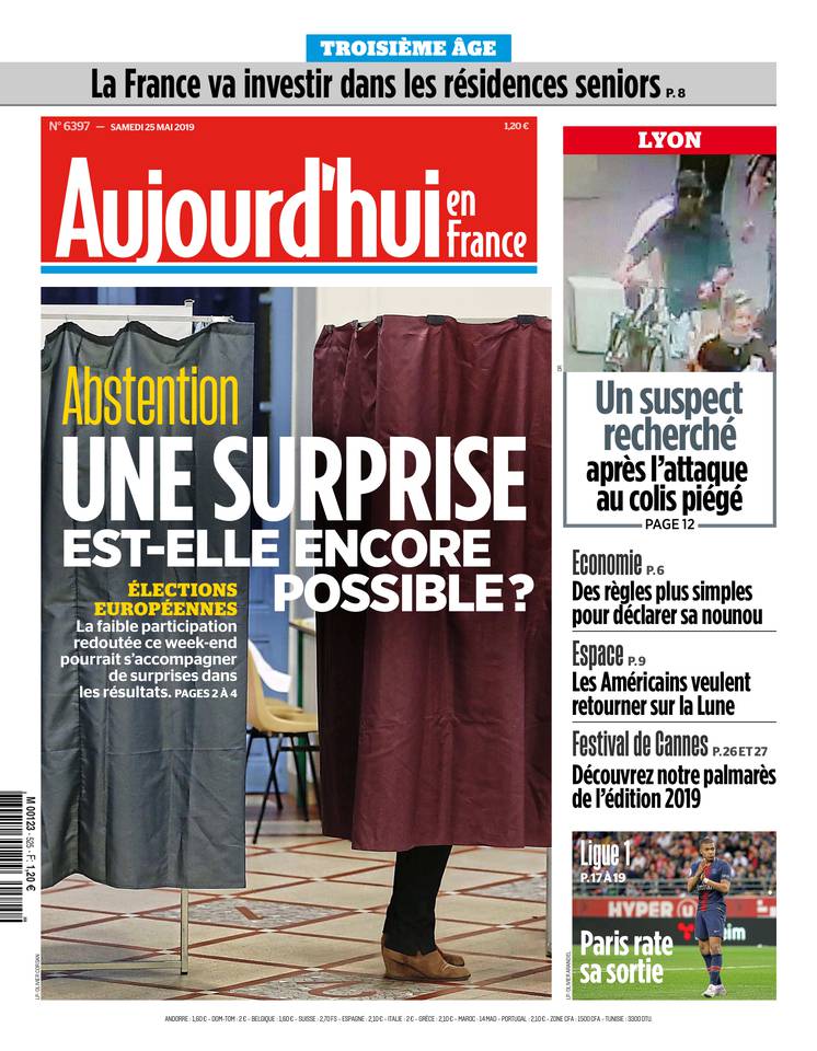 Aujourd'hui en France 25 mai 2019 Aujourd'hui en France du 25 mai 2019 à télécharger sur iPad