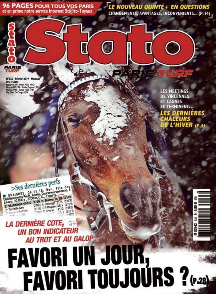 Stato Turf Magazine 01 février 2019 Abonnement Stato Turf Mag Pas Cher avec le BOUQUET ePresse.fr