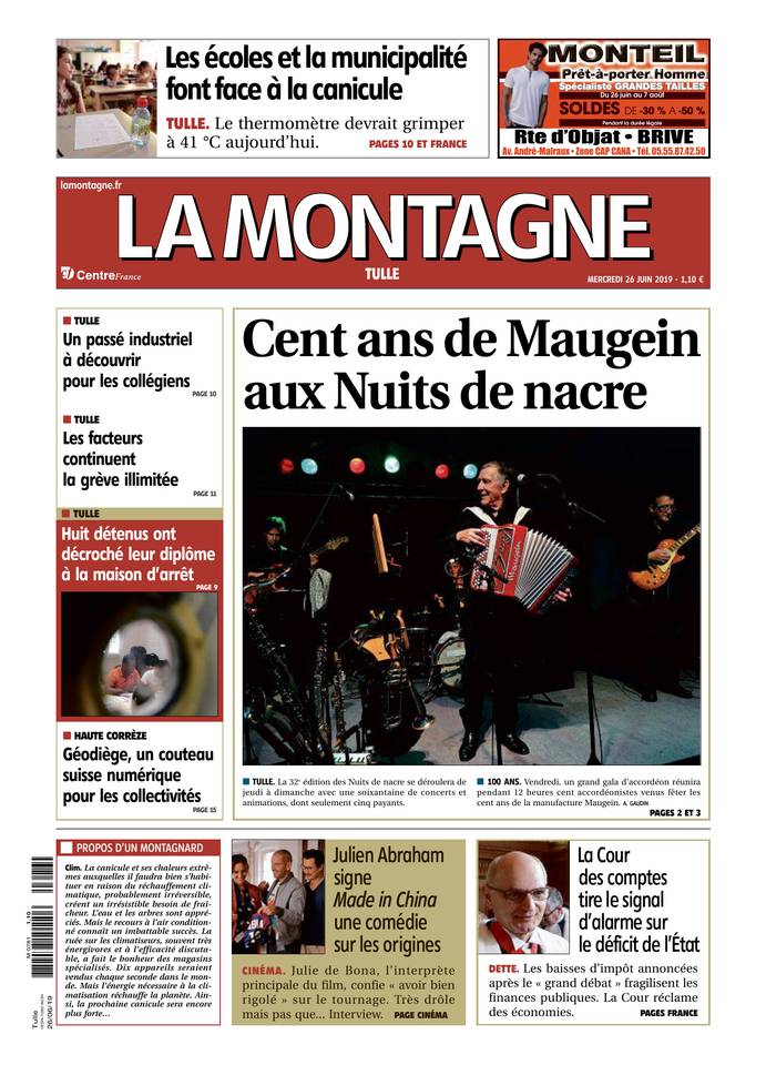 La Montagne 26 juin 2019 Abonnement La Montagne Pas Cher avec le BOUQUET INFO ePresse.fr