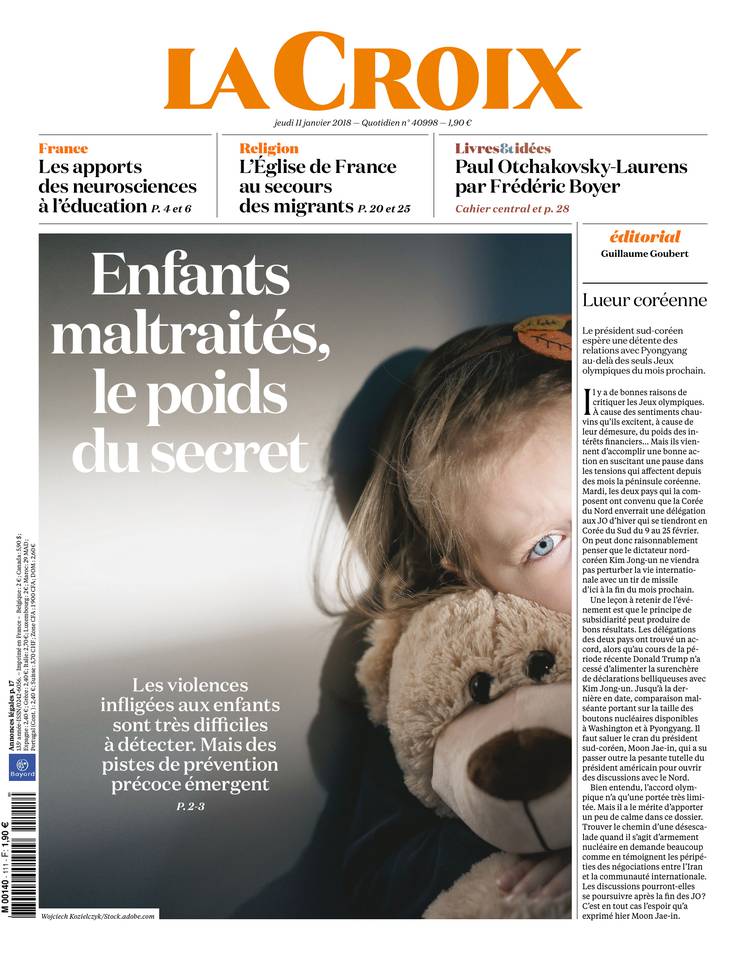 La Croix 11 janvier 2018 La Croix du 11 janvier 2018 à télécharger sur iPad