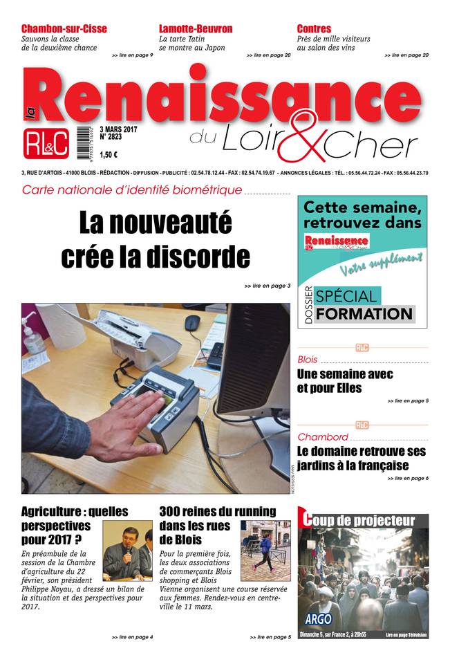 La Renaissance du Loir-et-Cher 03 mars 2017 La Renaissance du Loir-et-Cher du 03 mars 2017 à télécharger sur iPad