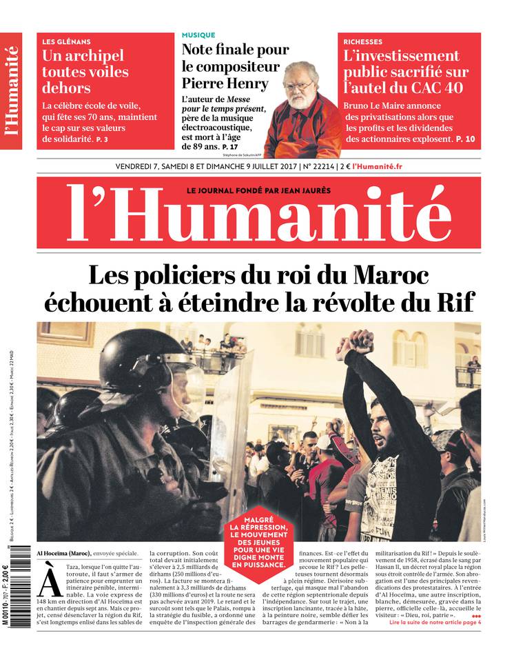 L'Humanité 07 juillet 2017 L'Humanité du 07 juillet 2017 à télécharger sur iPad
