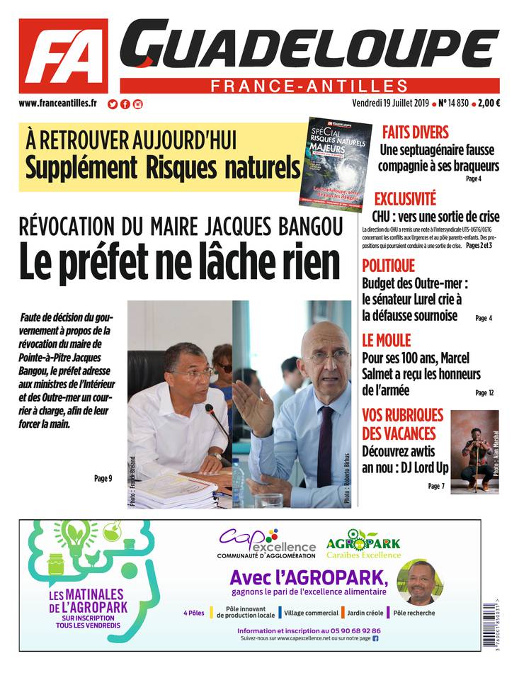 France-Antilles Guadeloupe 19 juillet 2019 Abonnement France-Antilles Guadeloupe Pas Cher avec le BOUQUET ePresse.fr
