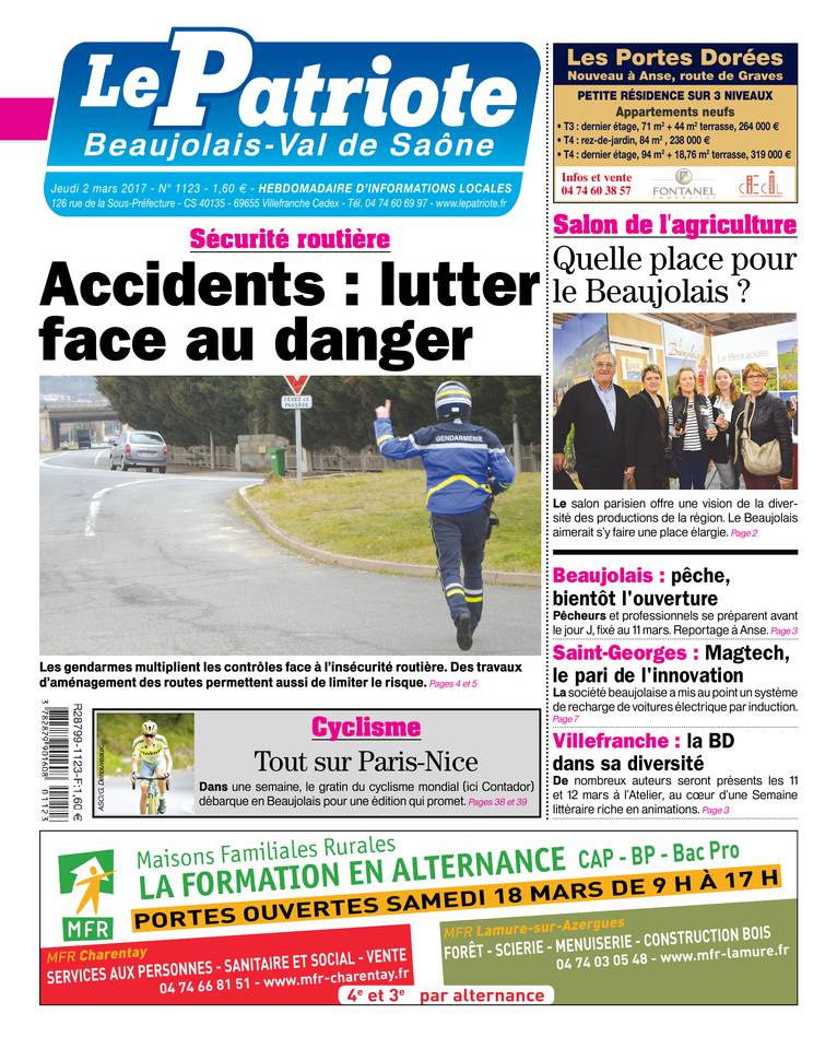 Le Patriote Beaujolais 02 mars 2017 Le Patriote Beaujolais du 02 mars 2017 à télécharger sur iPad