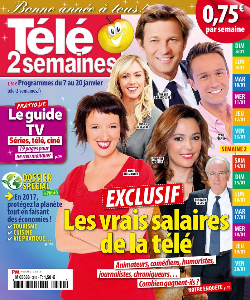 Télé 2 Semaines 02 janvier 2017 Télé 2 Semaines N°340 du 02 janvier 2017 à télécharger sur iPad