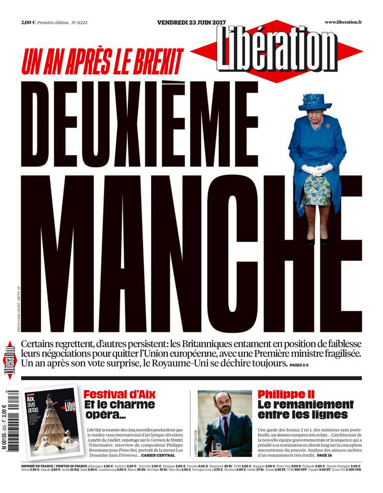 Libération 23 juin 2017 Abonnement à Libération Pas Cher avec le BOUQUET INFO ePresse.fr