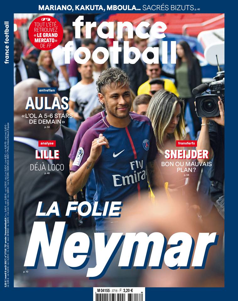 France Football 08 août 2017 France Football du 08 août 2017 à télécharger sur iPad