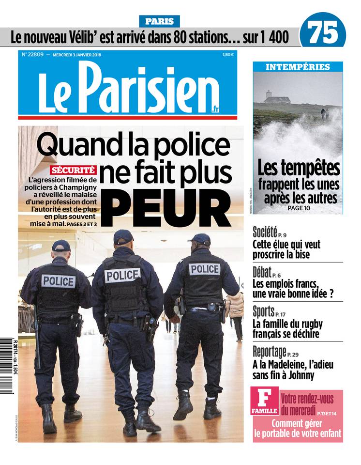 Le Parisien 03 janvier 2018 Le Parisien du 03 janvier 2018 à télécharger sur iPad
