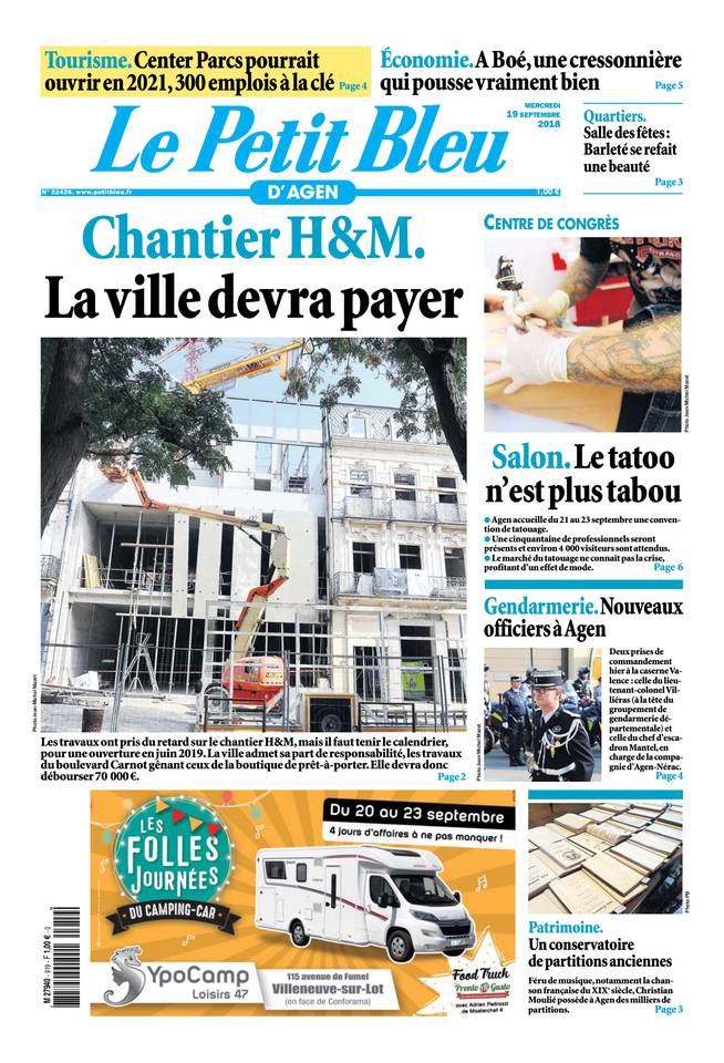 Le Petit Bleu d'Agen 19 septembre 2018 Le Petit Bleu d'Agen du 19 septembre 2018