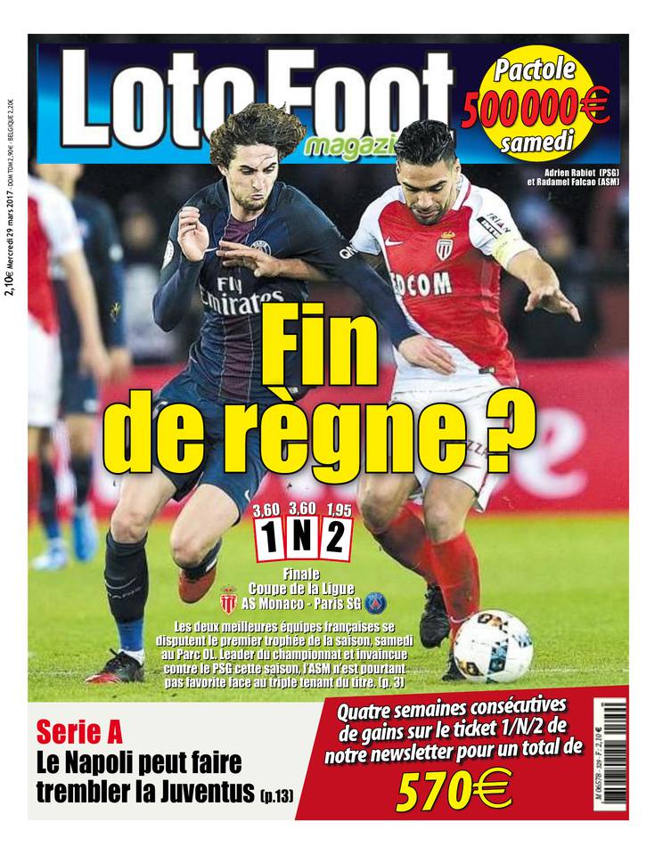 Loto Foot Magazine 29 mars 2017 Loto Foot Magazine du 29 mars 2017 à télécharger sur iPad