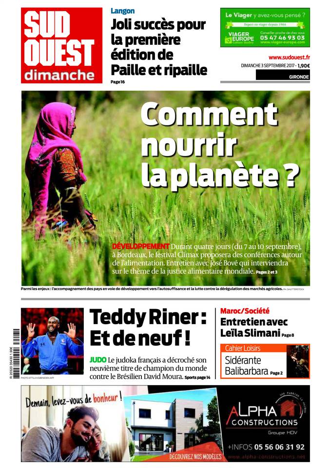 Sud Ouest Dimanche 03 septembre 2017 Sud Ouest Dimanche du 03 septembre 2017 à télécharger sur iPad