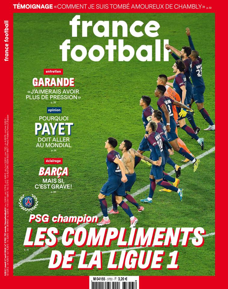 France Football 17 avril 2018 Abonnement à France Football Pas Cher avec le BOUQUET ePresse.fr