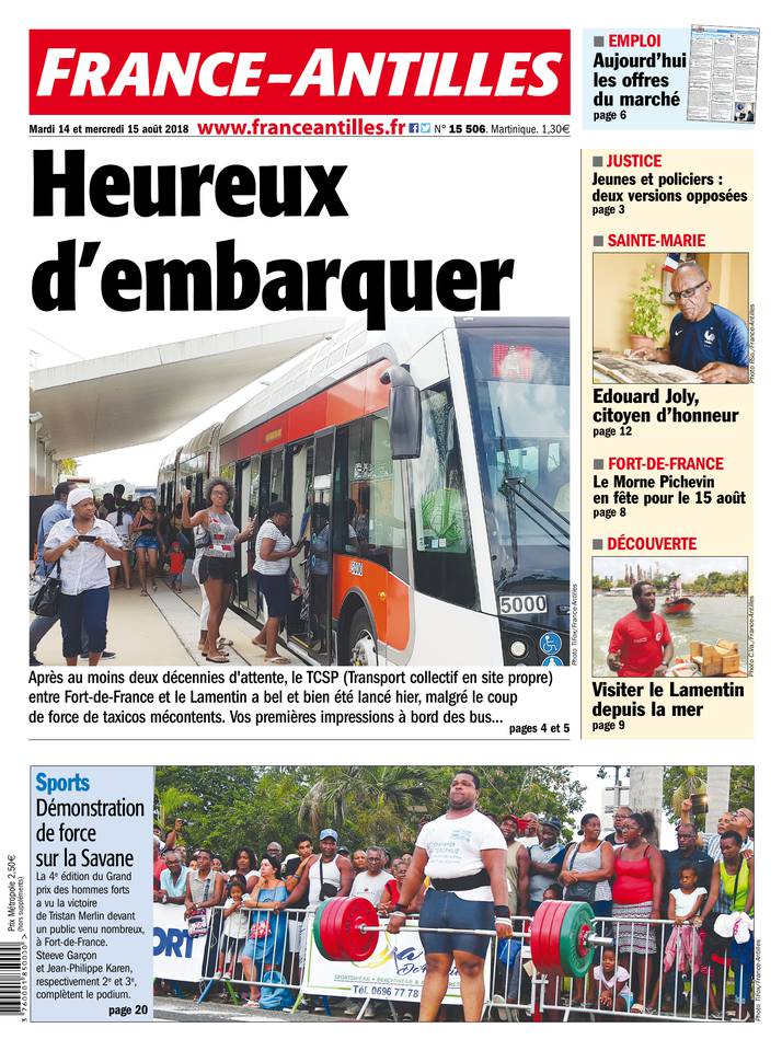 France-Antilles Martinique 14 août 2018 Abonnement France-Antilles Martinique Pas Cher avec le BOUQUET ePresse.fr