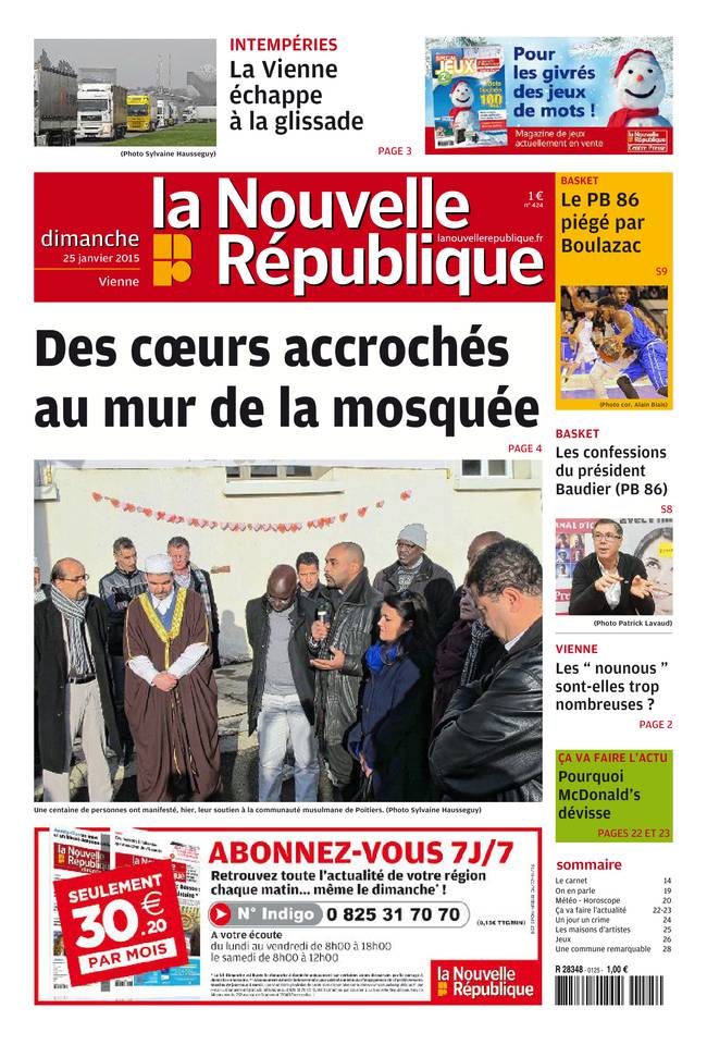 La Nouvelle République Dimanche 25 janvier 2015 La Nouvelle République Dimanche du 25 janvier 2015 à télécharger sur iPad