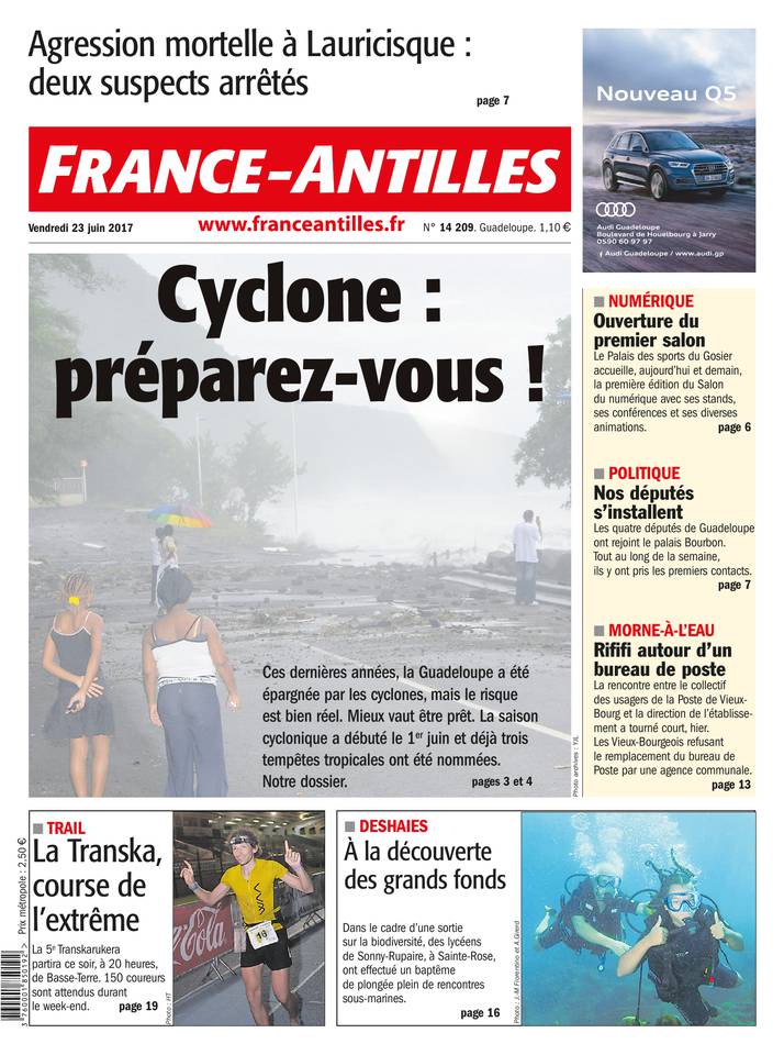 France-Antilles Guadeloupe 23 juin 2017 Abonnement France-Antilles Guadeloupe Pas Cher avec le BOUQUET ePresse.fr