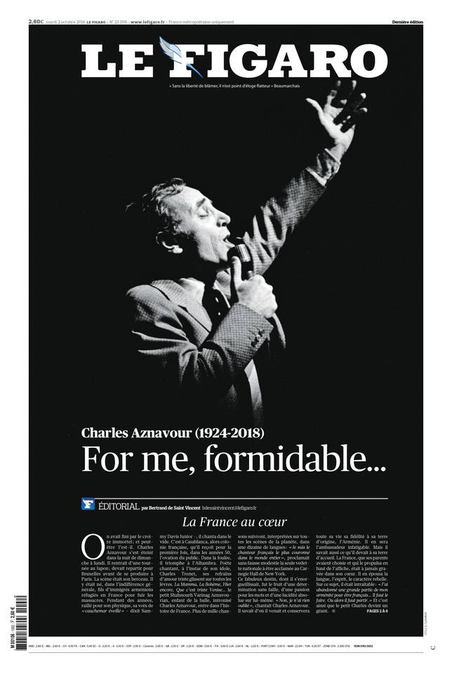 Le Figaro 02 octobre 2018 Le Figaro du 02 octobre 2018 à télécharger sur iPad