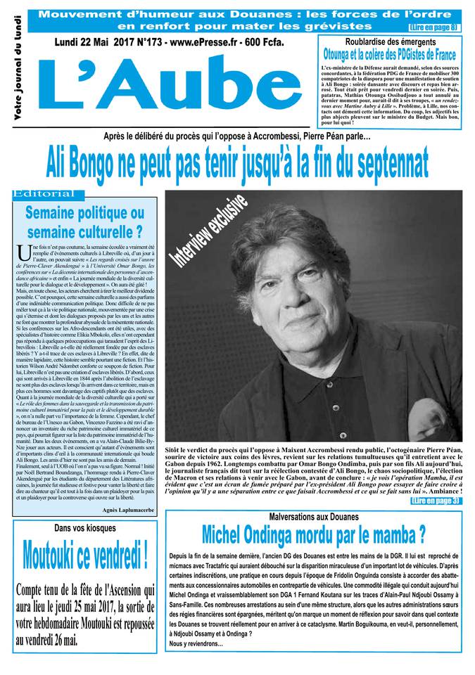 L'Aube 22 mai 2017 L'Aube N°173 du 22 mai 2017 à télécharger sur iPad