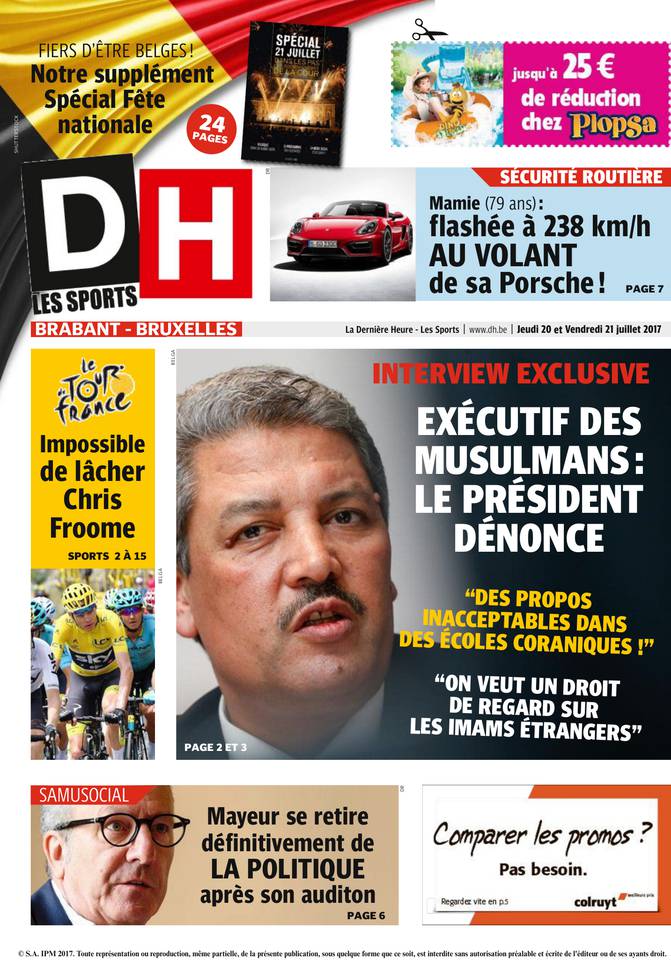 La Dernière Heure/Les Sports 20 juillet 2017 Abonnement La Dernière Heure/Les Sports Pas Cher avec le BOUQUET ePresse.fr