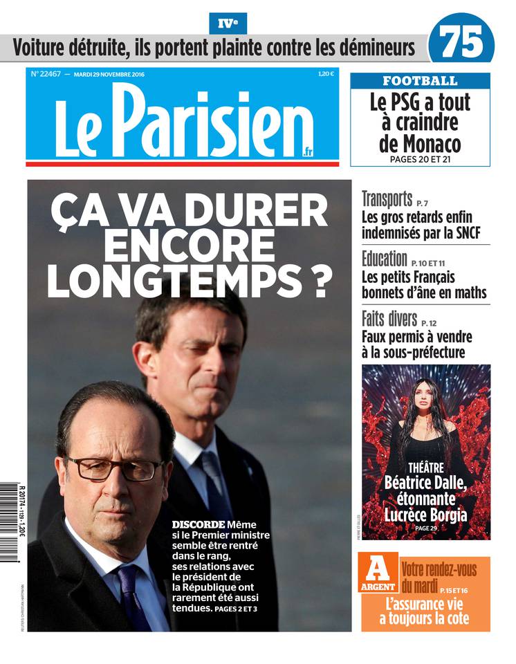 Le Parisien 29 novembre 2016 Le Parisien du 29 novembre 2016 à télécharger sur iPad