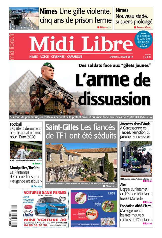 Midi Libre 23 mars 2019 Abonnement à Midi Libre Pas Cher avec le BOUQUET INFO ePresse.fr