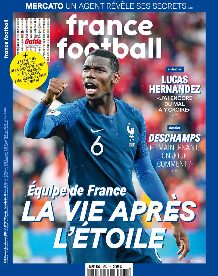 France Football 04 septembre 2018 France Football du 04 septembre 2018 à télécharger sur iPad