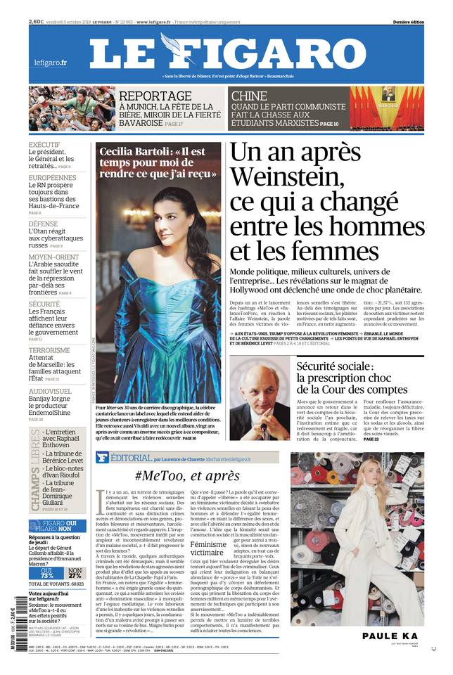Le Figaro 05 octobre 2018 Le Figaro du 05 octobre 2018 à télécharger sur iPad
