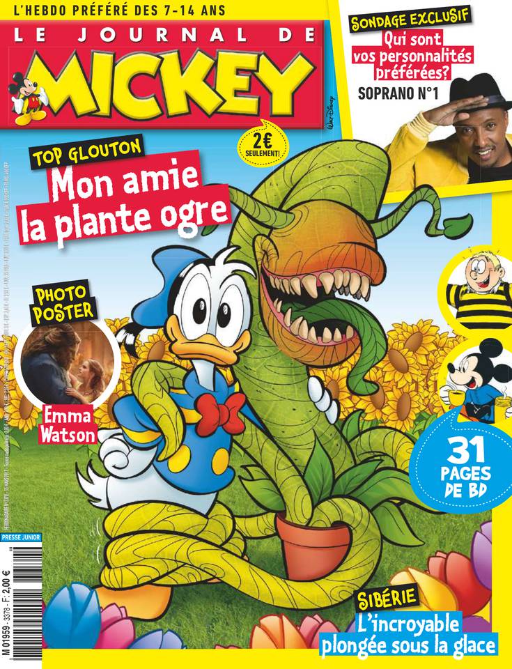 Le Journal de Mickey 15 mars 2017 Le Journal de Mickey N°3378 du 15 mars 2017 à télécharger sur iPad