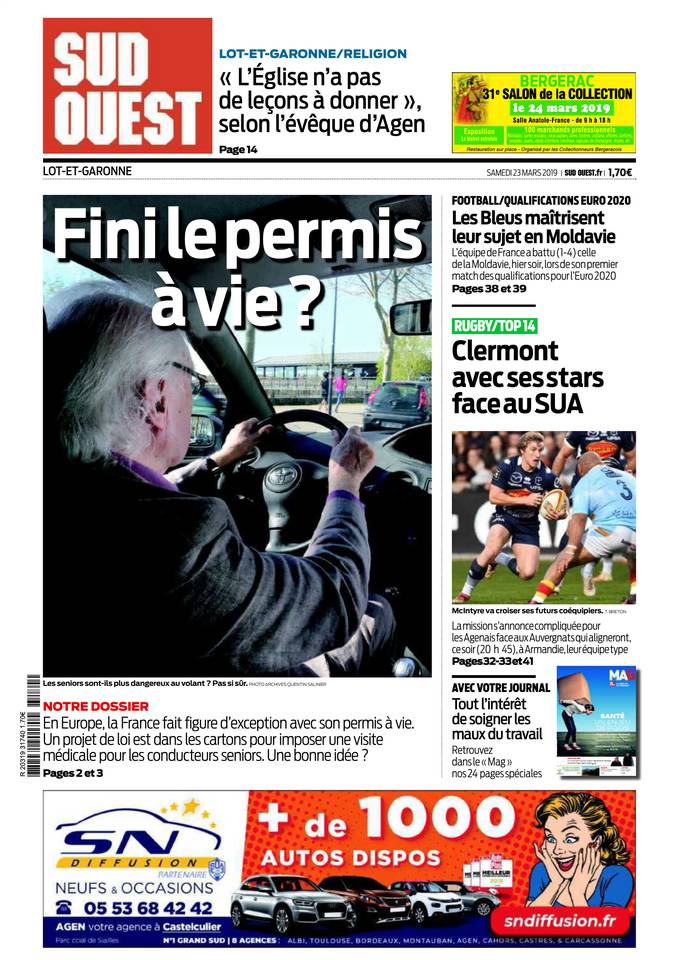 Sud Ouest 23 mars 2019 Abonnement Sud Ouest Pas Cher avec BOUQUET INFO ePresse.fr