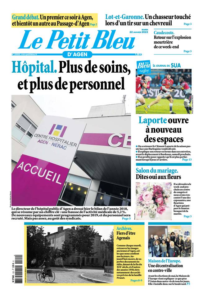 Le Petit Bleu d'Agen 22 janvier 2019 Le Petit Bleu d'Agen du 22 janvier 2019