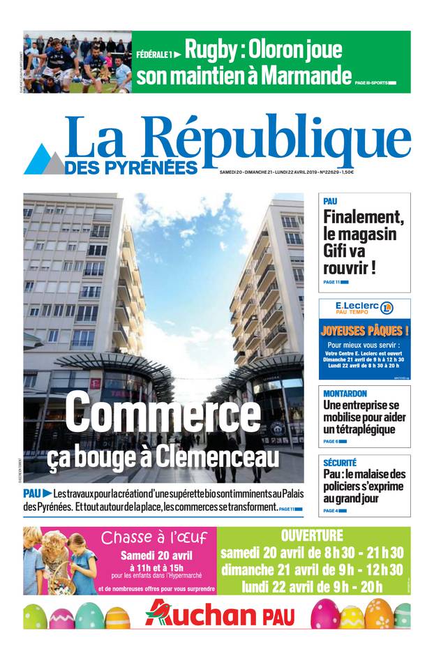La République des Pyrénées 20 avril 2019 Abonnement République des Pyrénées Pas Cher avec BOUQUET ePresse.fr