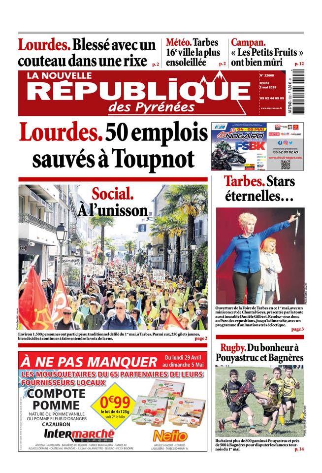 La Nouvelle République des Pyrénées 02 mai 2019 La Nouvelle République des Pyrénées du 02 mai 2019 à télécharger sur iPad