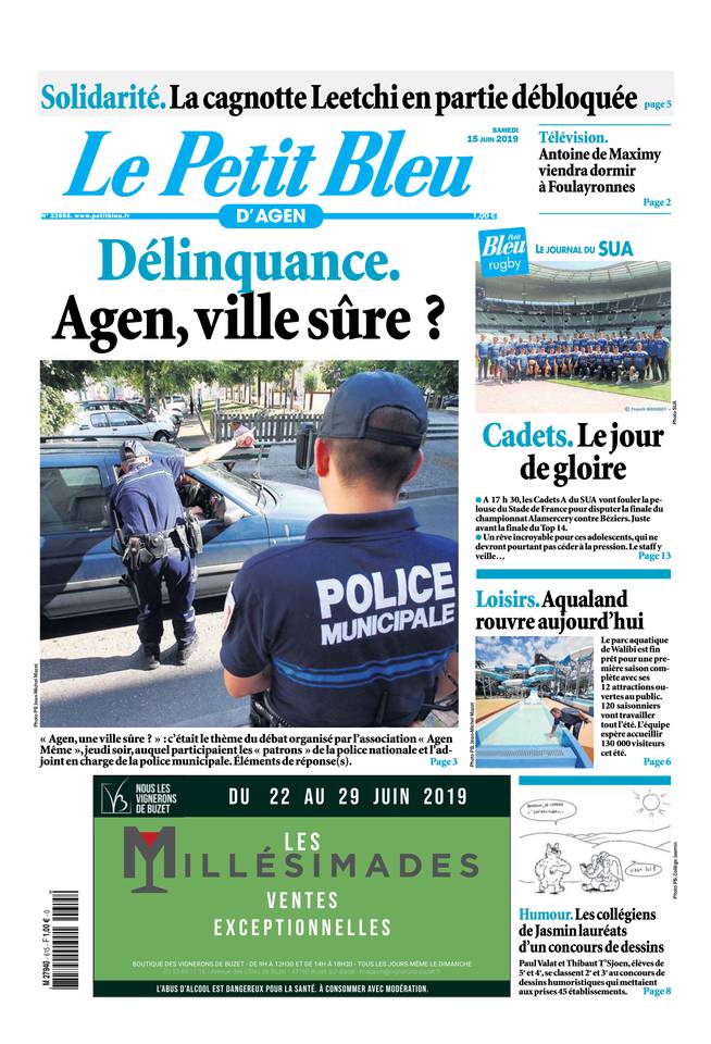 Le Petit Bleu d'Agen 15 juin 2019 Le Petit Bleu d'Agen du 15 juin 2019 à télécharger sur iPad