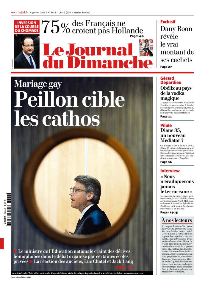 Le Journal du Dimanche 06 janvier 2013 Le Journal du Dimanche N°3443 du 06 janvier 2013 à télécharger sur iPad