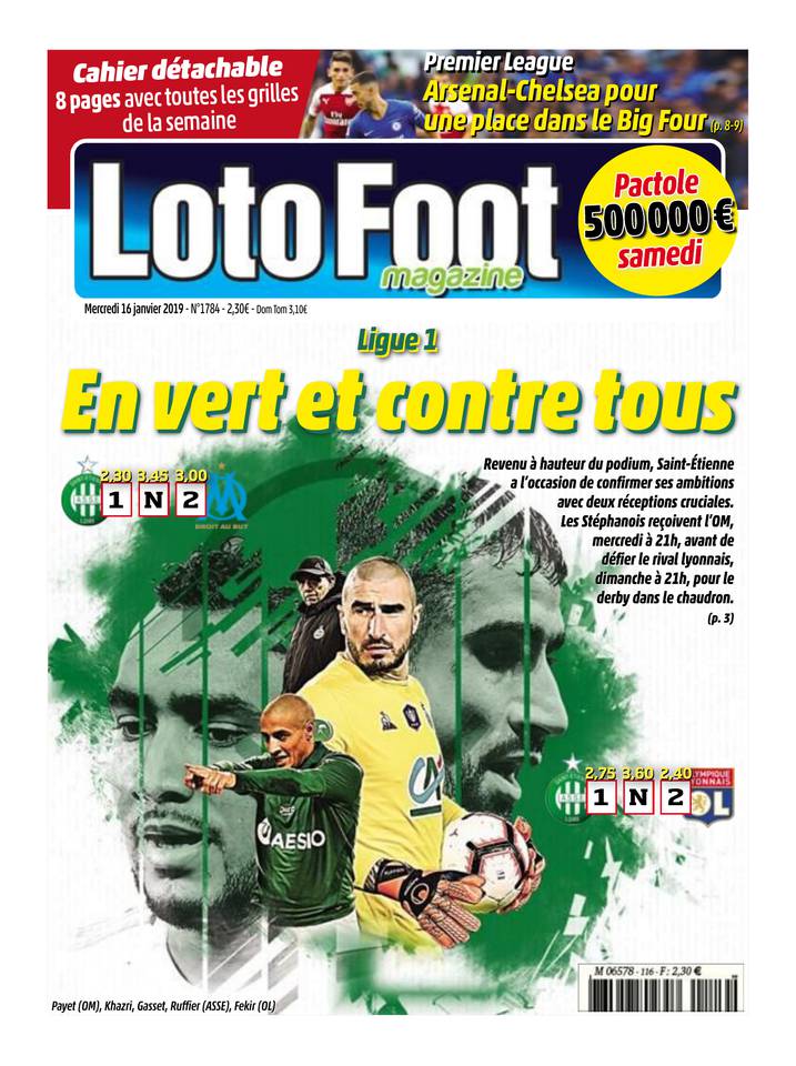 Loto Foot Magazine 16 janvier 2019 Loto Foot Magazine du 16 janvier 2019 à télécharger sur iPad